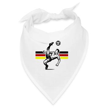 Fussball Fallrückzieher Deutschland - Bandana - Weiß - Vorne