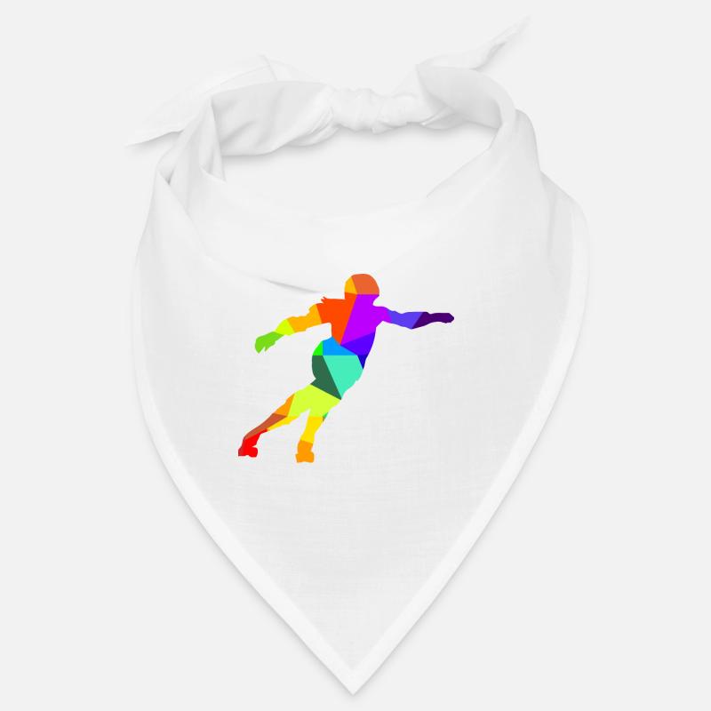 Roller Derby patins à roues alignées arc-en-ciel couleurs polygone Bandana