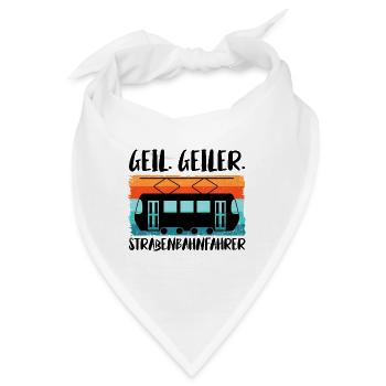 Straßenbahnfahrer Straßenbahn Stadtbahn Tram - Bandana - Weiß - Vorne
