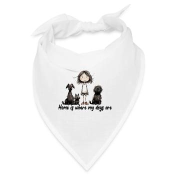 Home is where my dogs are - Bandana - Weiß - Vorne