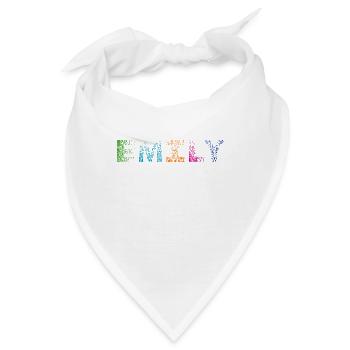 Emily Buchstabenname - Bandana - Weiß - Vorne