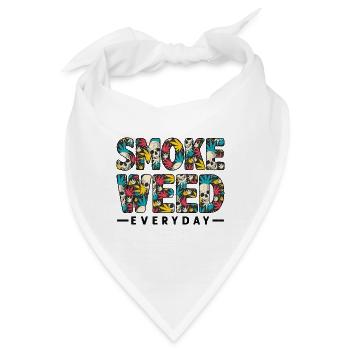 Cannabis Marihuana Weed Kiffen - Bandana - Weiß - Vorne
