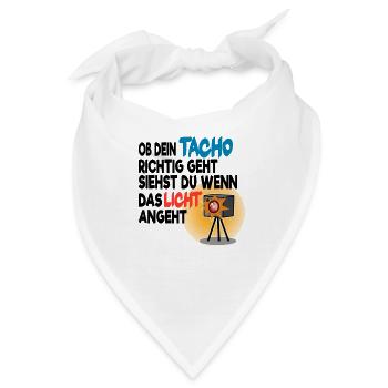 Ob Tacho richtig geht Licht Radarkontrolle Blitzer - Bandana - Weiß - Vorne