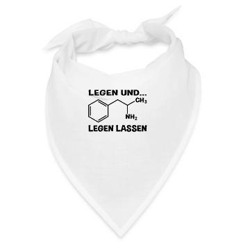 Legen und lassen Speed Pep Ballern Techno MDMA XTC - Bandana - Weiß - Vorne
