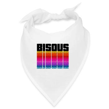 Bisous Kuss küssen Love Valentinstag - Bandana - Weiß - Vorne