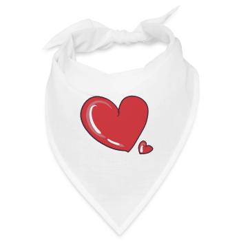 herzen herz - Bandana - Weiß - Vorne
