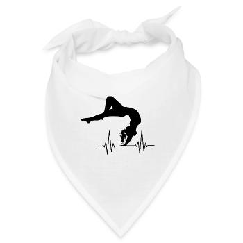 Turnerin Handstand gymnastik turnen - Bandana - Weiß - Vorne