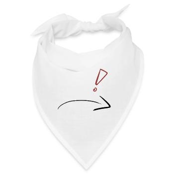 aufmerksamkeit achtung - Bandana - Weiß - Vorne