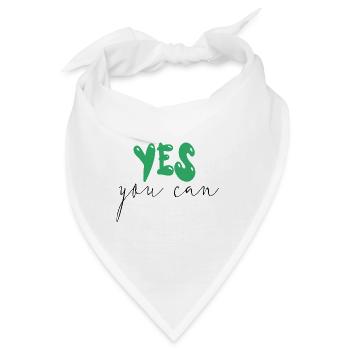 yes you can - Bandana - Weiß - Vorne
