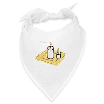 kerzen symbol leuchten feuer - Bandana - Weiß - Vorne