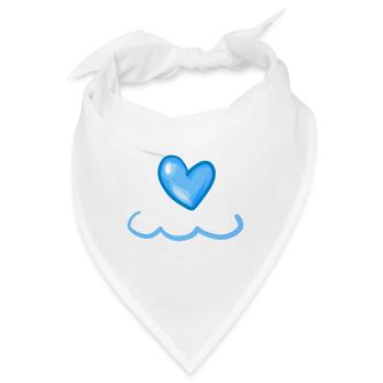 blaues herz symbol form liebe - Bandana - Weiß - Vorne
