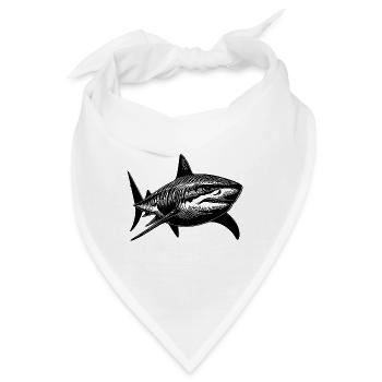 Großer Tigerhai Hai Taucher Lieblingstier - Bandana - Weiß - Vorne
