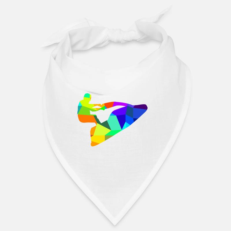 Jet Ski Speed Boot Regenbogen Polygon Schiffe Bandana