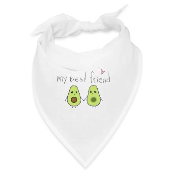 mein bester freund avocados freundschaft - Bandana - Weiß - Vorne