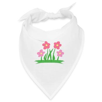 Blumen Blume Symbol pflanzen - Bandana - Weiß - Vorne