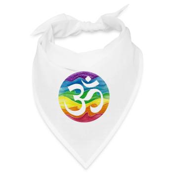 OM Kraft Yoga Chakra Farben - Bandana - Weiß - Vorne