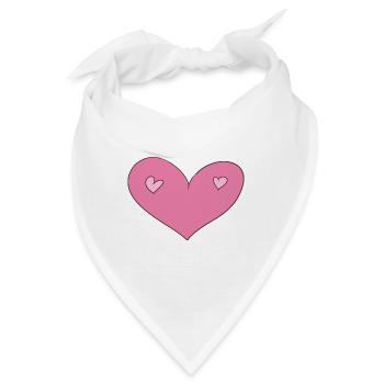 herzen herz - Bandana - Weiß - Vorne