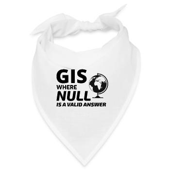 Geospatial Null Wert Kartographie GIS Humor - Bandana - Weiß - Vorne