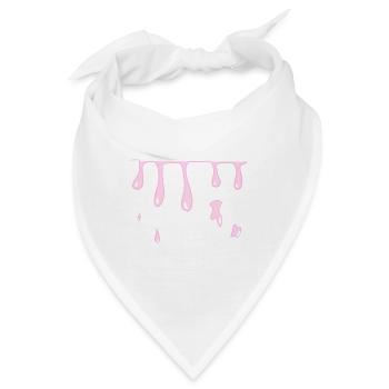pinker schleim pink linie strich muster - Bandana - Weiß - Vorne