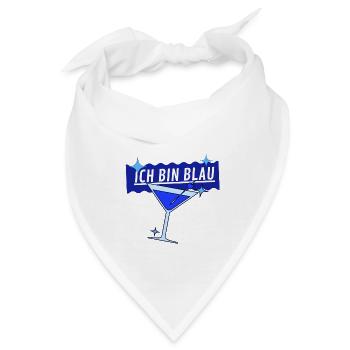 Ich bin Blau - Bandana - Weiß - Vorne