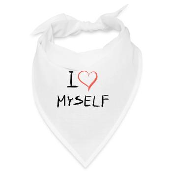 ich liebe mich herz text - Bandana - Weiß - Vorne