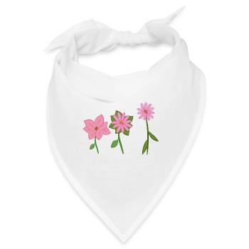 drei blumen symbol - Bandana - Weiß - Vorne