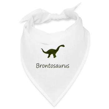 Brontosaurus Dino - Bandana - Weiß - Vorne