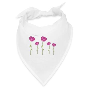 rosen pink blumen blume pflanzen - Bandana - Weiß - Vorne