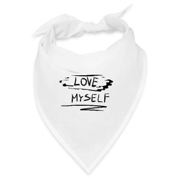 selbstliebe ich liebe mich text stolz - Bandana - Weiß - Vorne