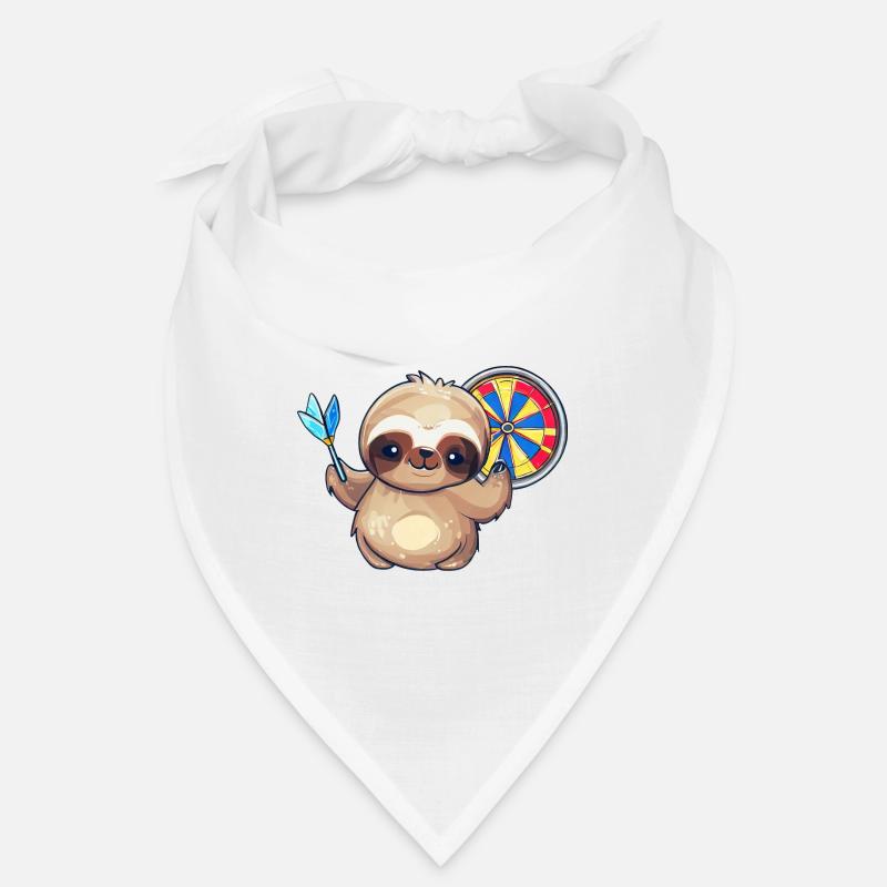 Sloth as dart player - Funny sport design Bandana
