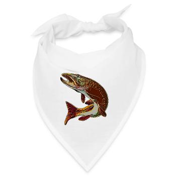 Hecht braun - Bandana - Weiß - Vorne