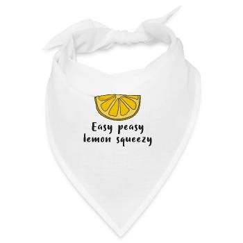 Lemon Zitrone Easy peasy lemon squeezy - Bandana - Weiß - Vorne