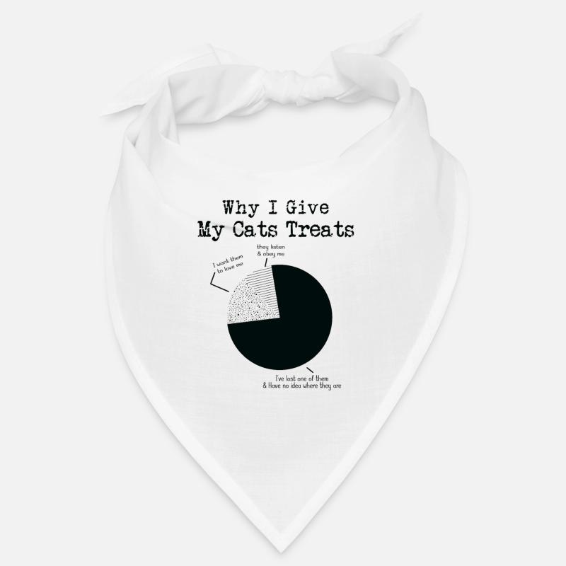 Chat. - Bandana - blanc