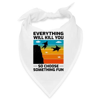 Wingsuit fliegen Base Jumping Fallschirmspringen Wingsuiting - Bandana - Weiß - Vorne
