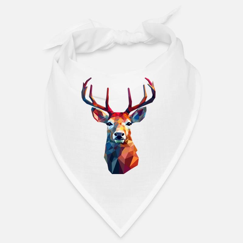 Tête de cerf dans un style polygonal bas Bandana