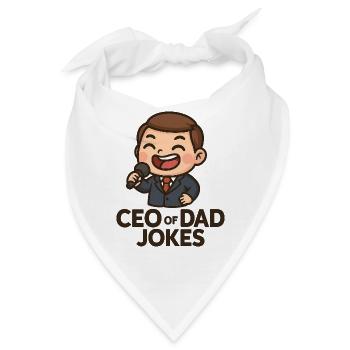 CEO von Dad Jokes - Bandana - Weiß - Vorne