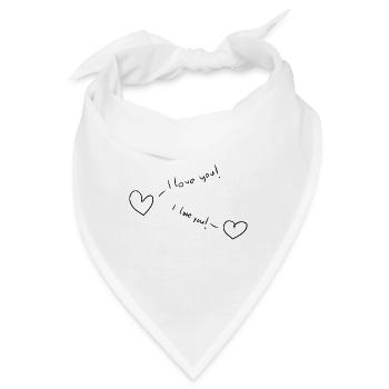 herzen herz - Bandana - Weiß - Vorne