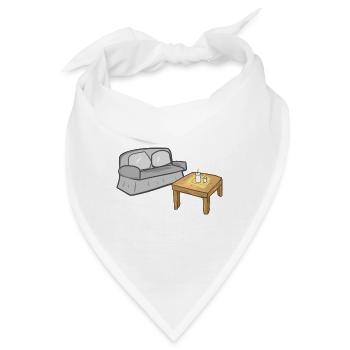 Wohnen Symbol Tisch Sofa Wohnzimmer - Bandana - Weiß - Vorne