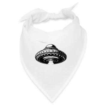 Schwebende Fliegende ungewöhnliche Untertasse - Bandana - Weiß - Vorne