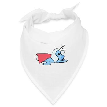 Einhorn Tier Blau Symbol Fantasie Held - Bandana - Weiß - Vorne