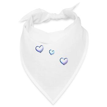 drei blaue herzen symbol liebe - Bandana - Weiß - Vorne