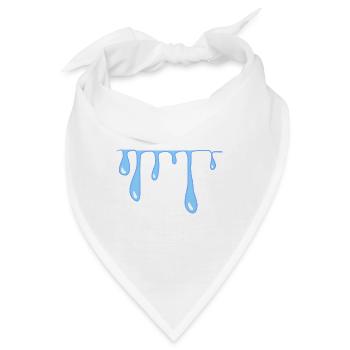 wasser tropfen schleim linie muster - Bandana - Weiß - Vorne
