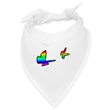 bunte schmetterlinge schmetterling bunt symbol - Bandana - Weiß - Vorne