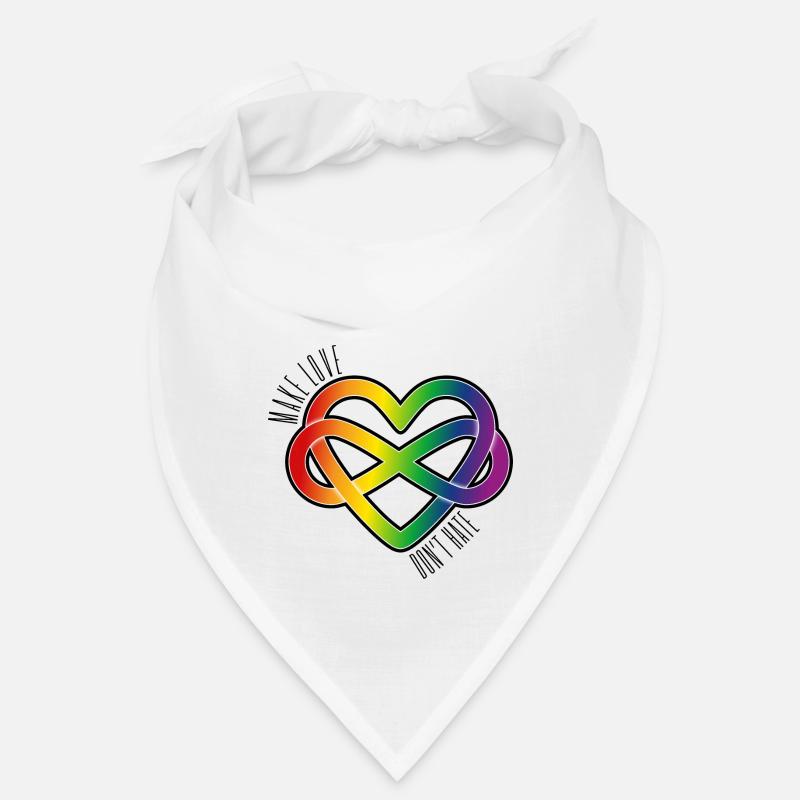 Polyamory Heart: Make Love & Don't Hate (black) Bandana
