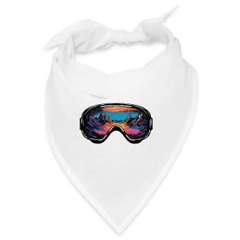 Skibrille Berge Ski Bunt - Bandana - Weiß - Vorne