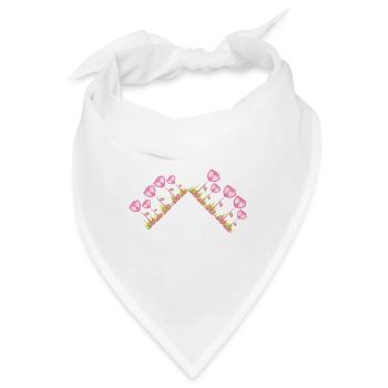 blumen symbol pflanzen rosen blume dreieck - Bandana - Weiß - Vorne