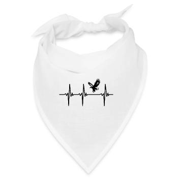 Herzschlag für Adler auf breite Schwingen - Bandana - Weiß - Vorne