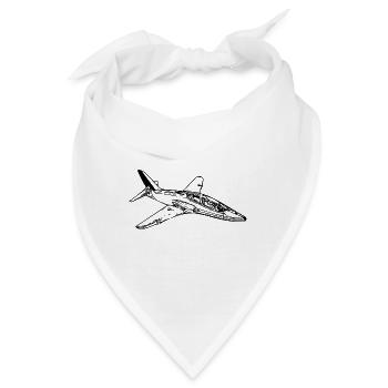 Schnittiger Jet Flieger Flugzeug - Bandana - Weiß - Vorne