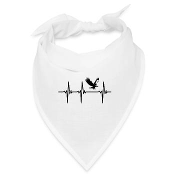 Herzschlag für fliegende Adler breite Schwingen - Bandana - Weiß - Vorne