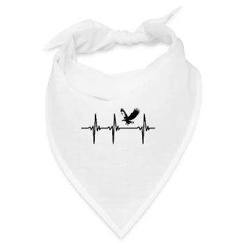 Herzschlag für fliegende Fischadler - Bandana - Weiß - Vorne